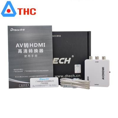 Thông số cơ bản thiết bị chuyển đổi AV sang HDMI Dtech (DT 6518)